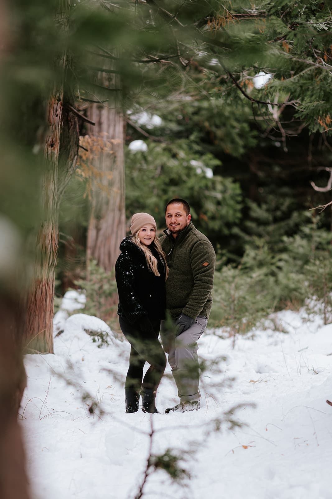Couple laughing together