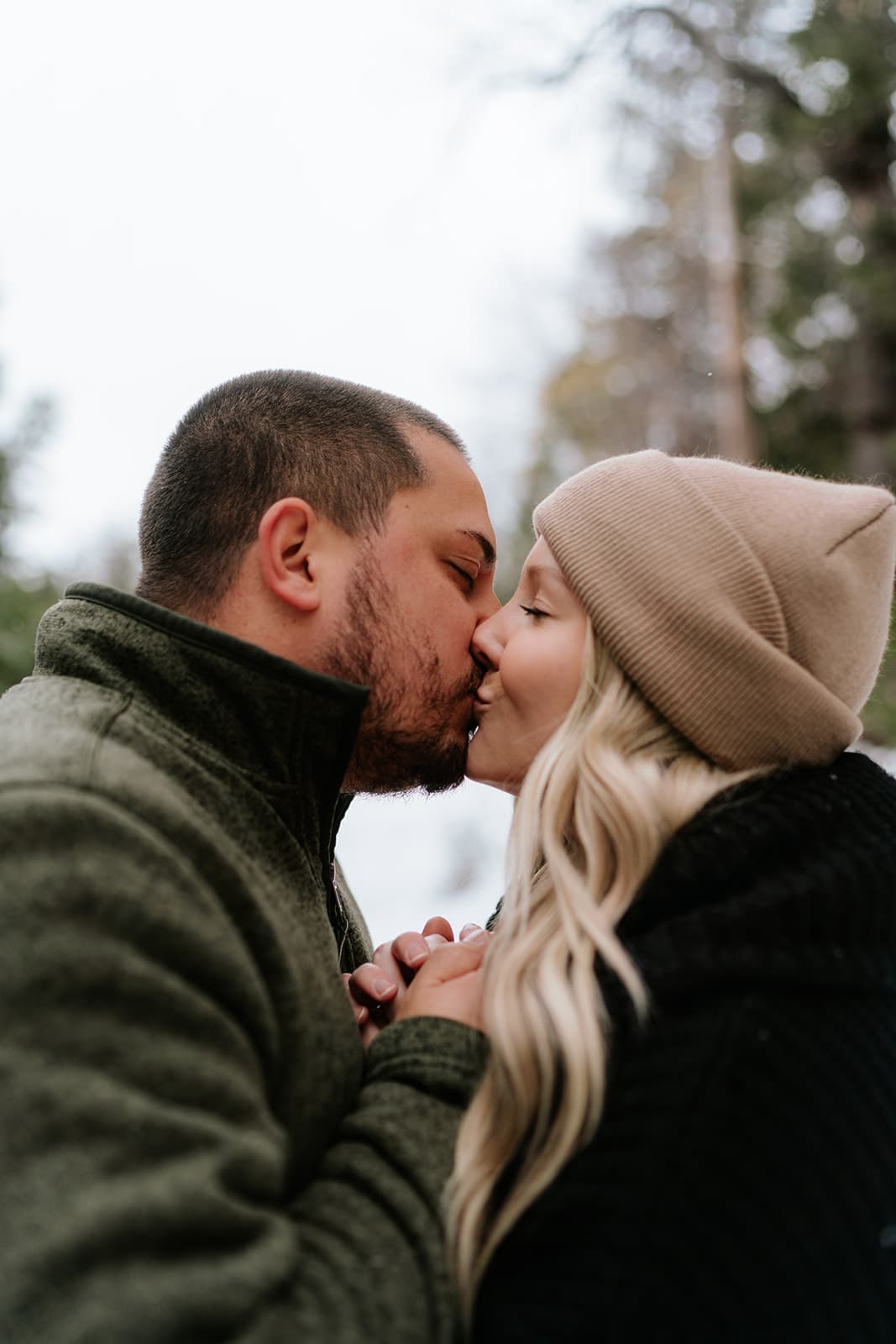 Couple in golden hour light