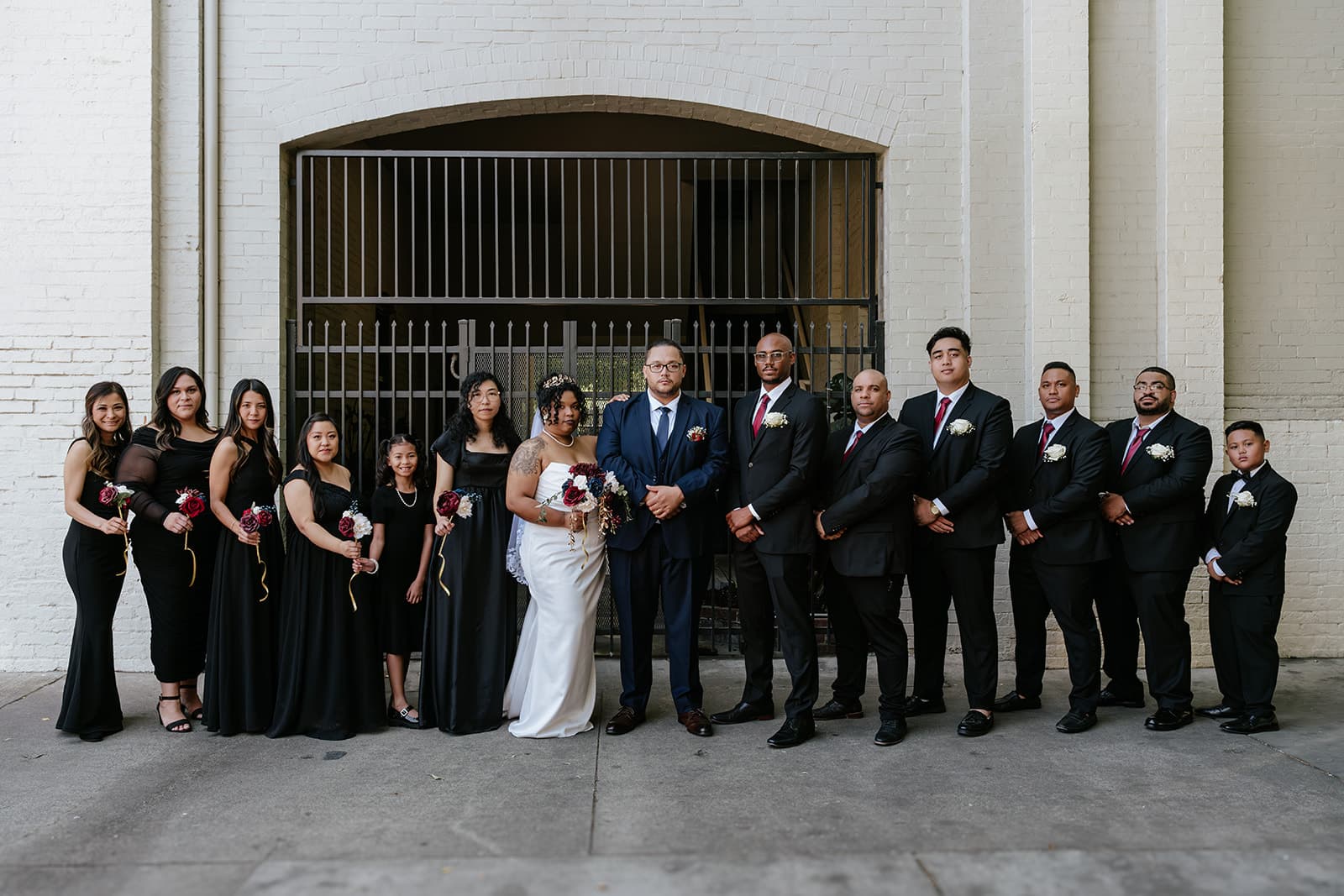 Family outdoors in golden light